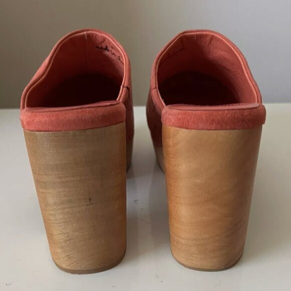 NIB Charlotte Stone Marlo Suede Clogs In Cerise Pink Size 8 - Picture 3 of 4